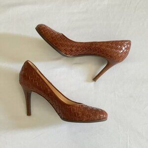 COLE HAAN Woven Leather Heels
